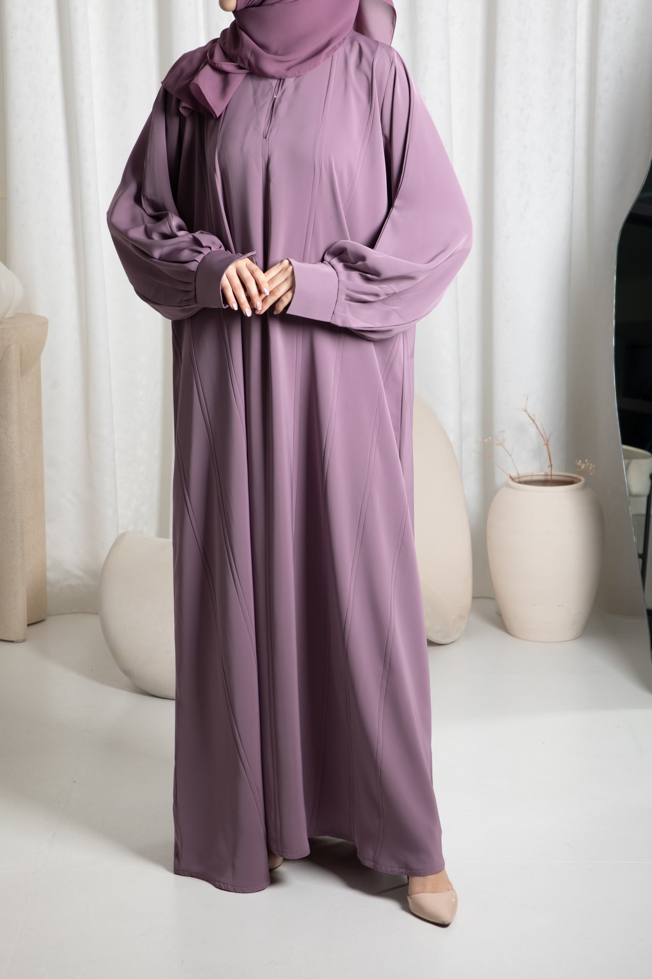 Elegant Hue Abaya - Lilac